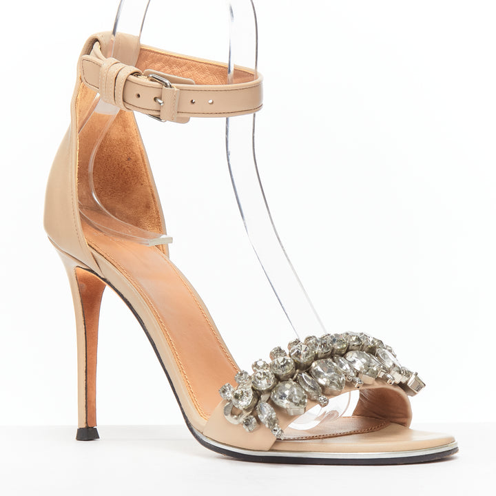 GIVENCHY Riccardo Tisci crystal embellished ankle strap high heel sandals EU37