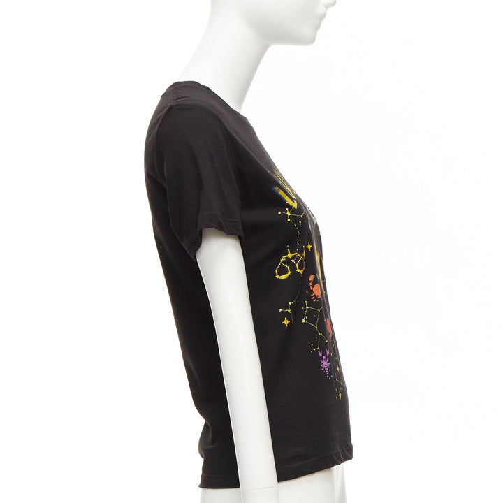 DIOR Lucky Dior yellow logo astrology star bee print crew neck tshirt XS