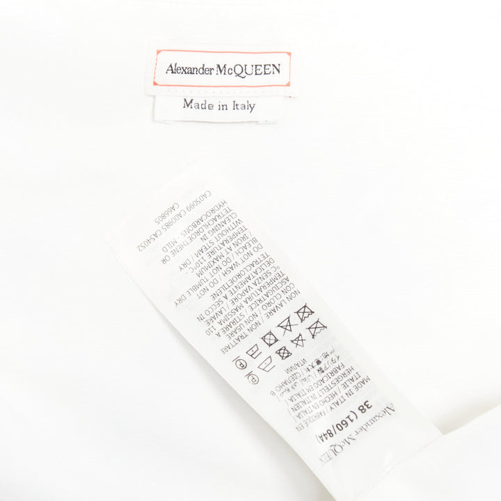 ALEXANDER MCQUEEN 2023 Chiaroscuro ink floral print zip front dress IT38 XS