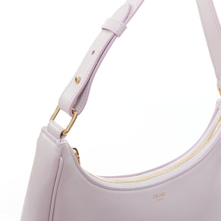 CELINE 2021 Ava lavender purple calfskin leather half moon shoulder bag