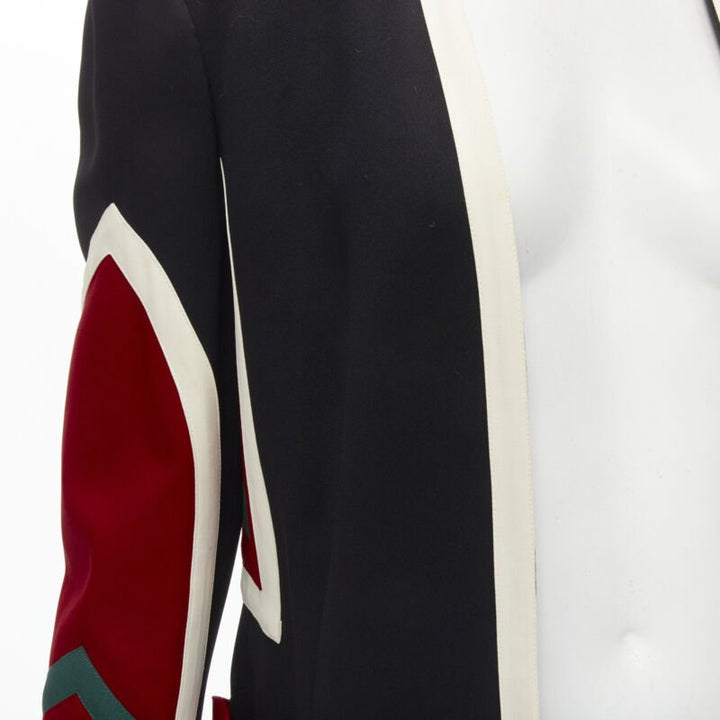 MOSCHINO COUTURE! black red creoe Star Bullseye geometric blazer IT42 L