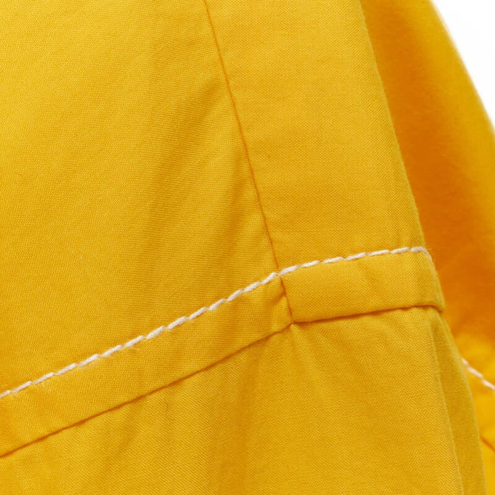MARNI egg yolk yellow cotton spread collar knee length shirt dress IT36 XS