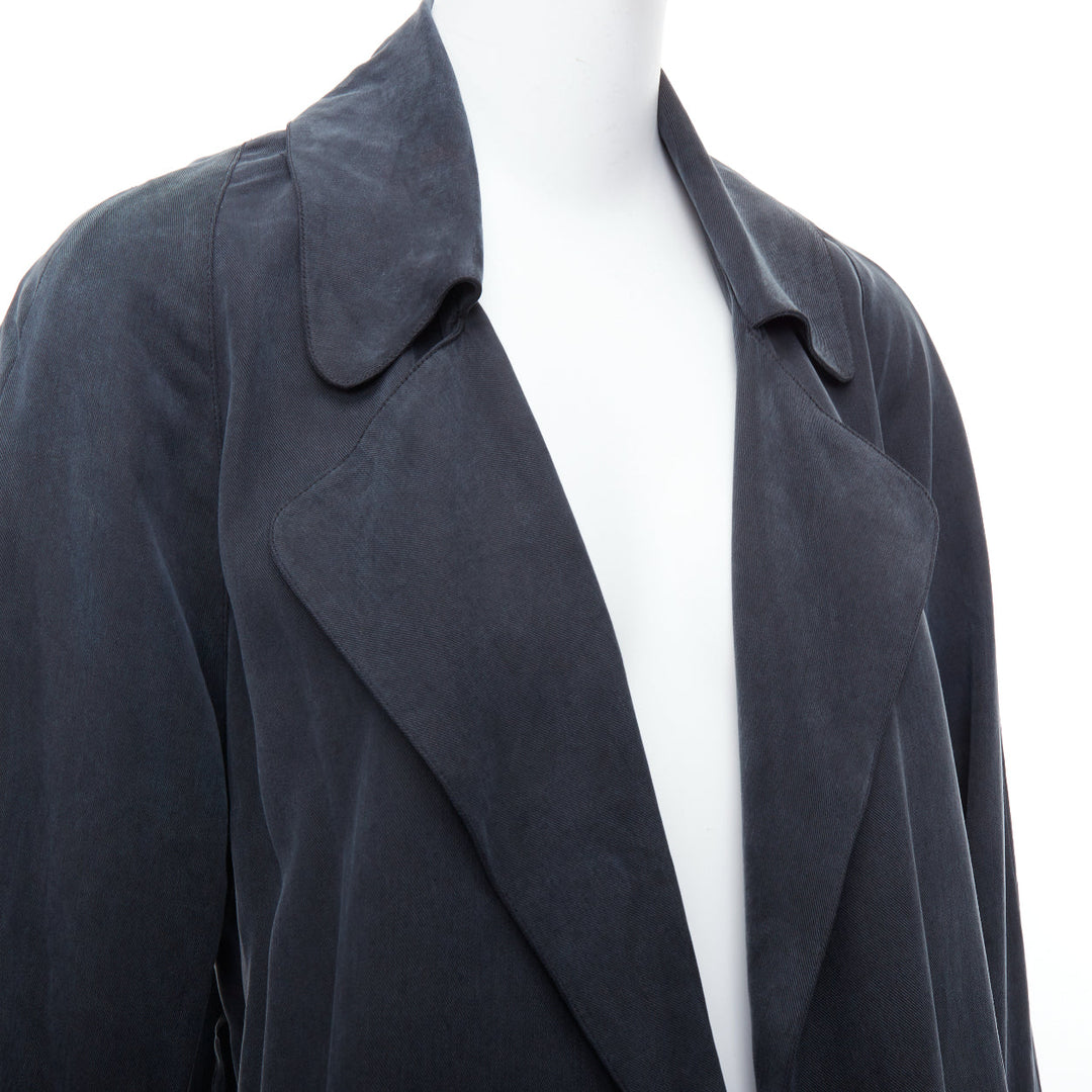 REFORMATION grey tencel flowy collared draped coat US0 XS