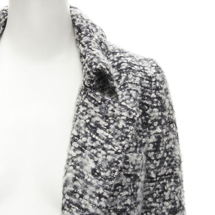 DIOR HOMME AW 2009 Hedi Slimane grey wool boucle coat XXS JP38