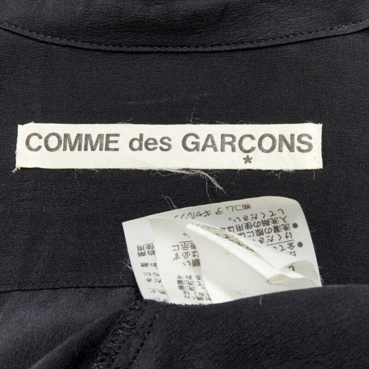 COMME DES GARCONS 1980's Vintage black waterfall draped chandelier jewel shirt