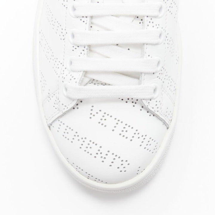 VETEMENTS 2018 Demna logo perforated leather Stan Smith low sneaker EU38