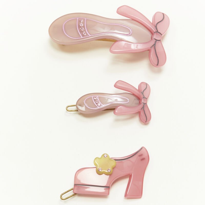 CHIC & MODE Alexandre Zouari LOT OF 3 pink ballerina shoes hair clip