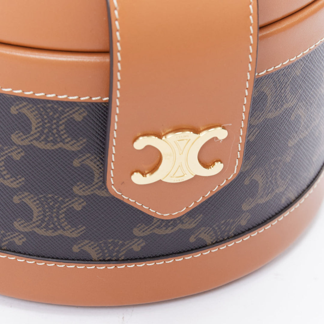 CELINE 2021 Tambour brown Triomphe crossbody circe bag Blackpink Lisa