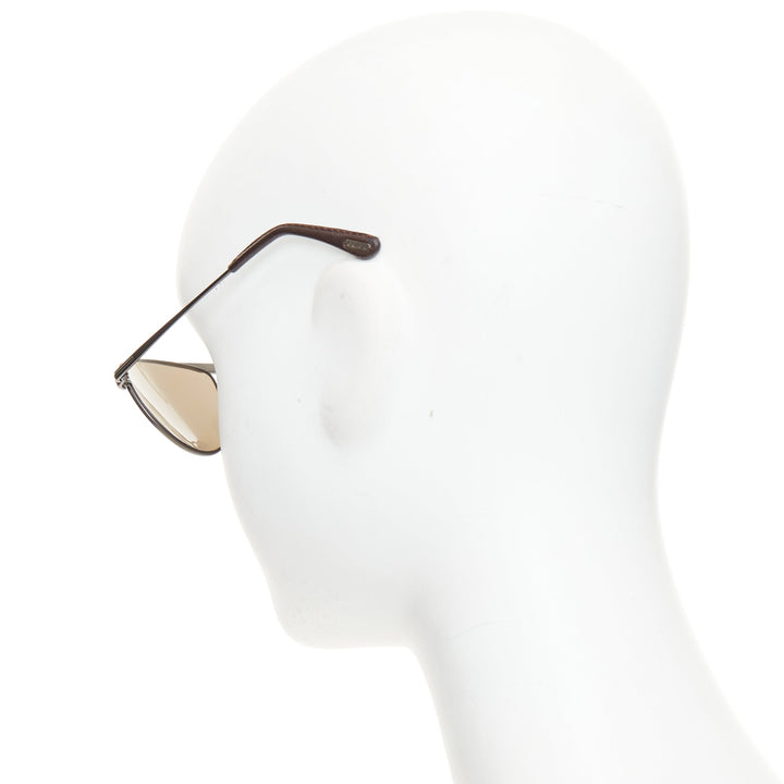 TOM FORD 2008 TF108 James Bond 007 gunmetal brown aviator sunglasses