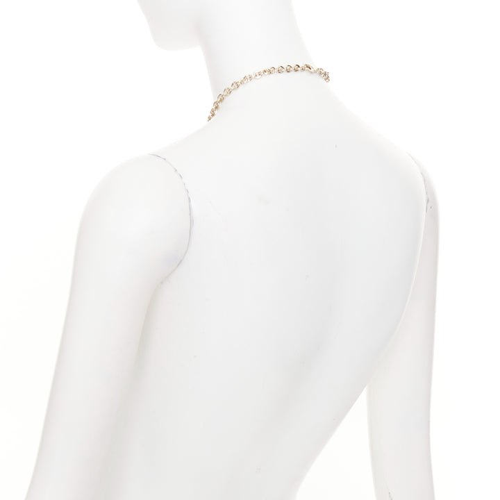 CHANEL B22C AB7531 Giant Heart Locket gold plated CC locket long chain necklace