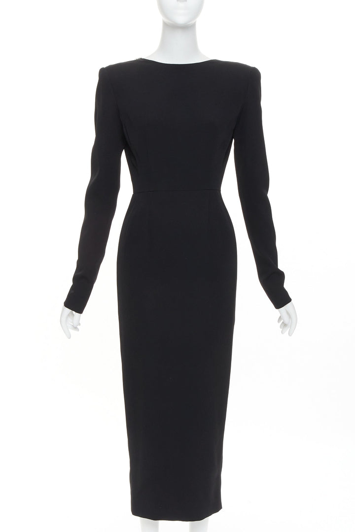 ALEXANDRE VAUTHIER COUTURE 2023 Runway black crystal embellished open back dress