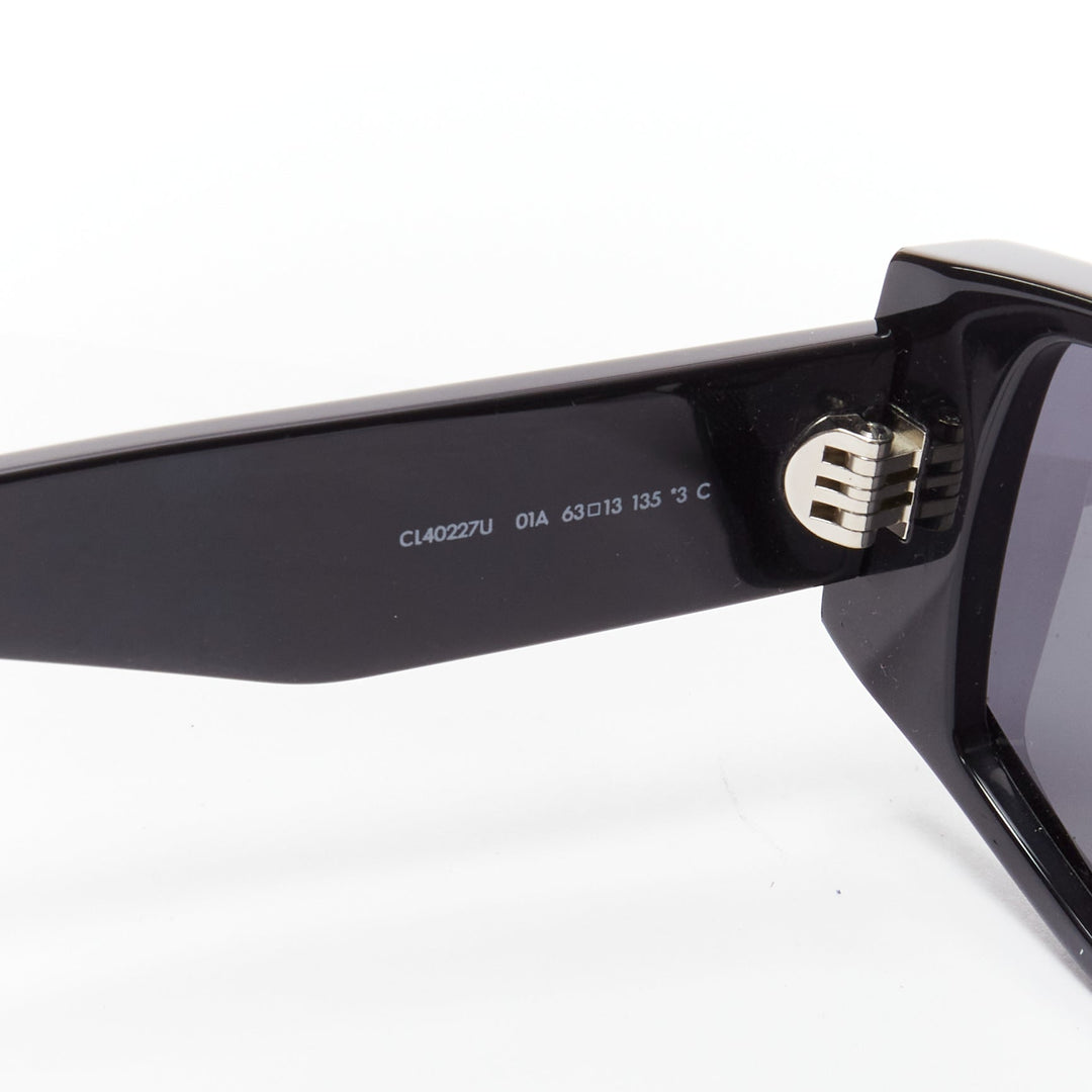 CELINE Hedi Slimane Triomphe CL40227U black gold logo acetate sunglasses