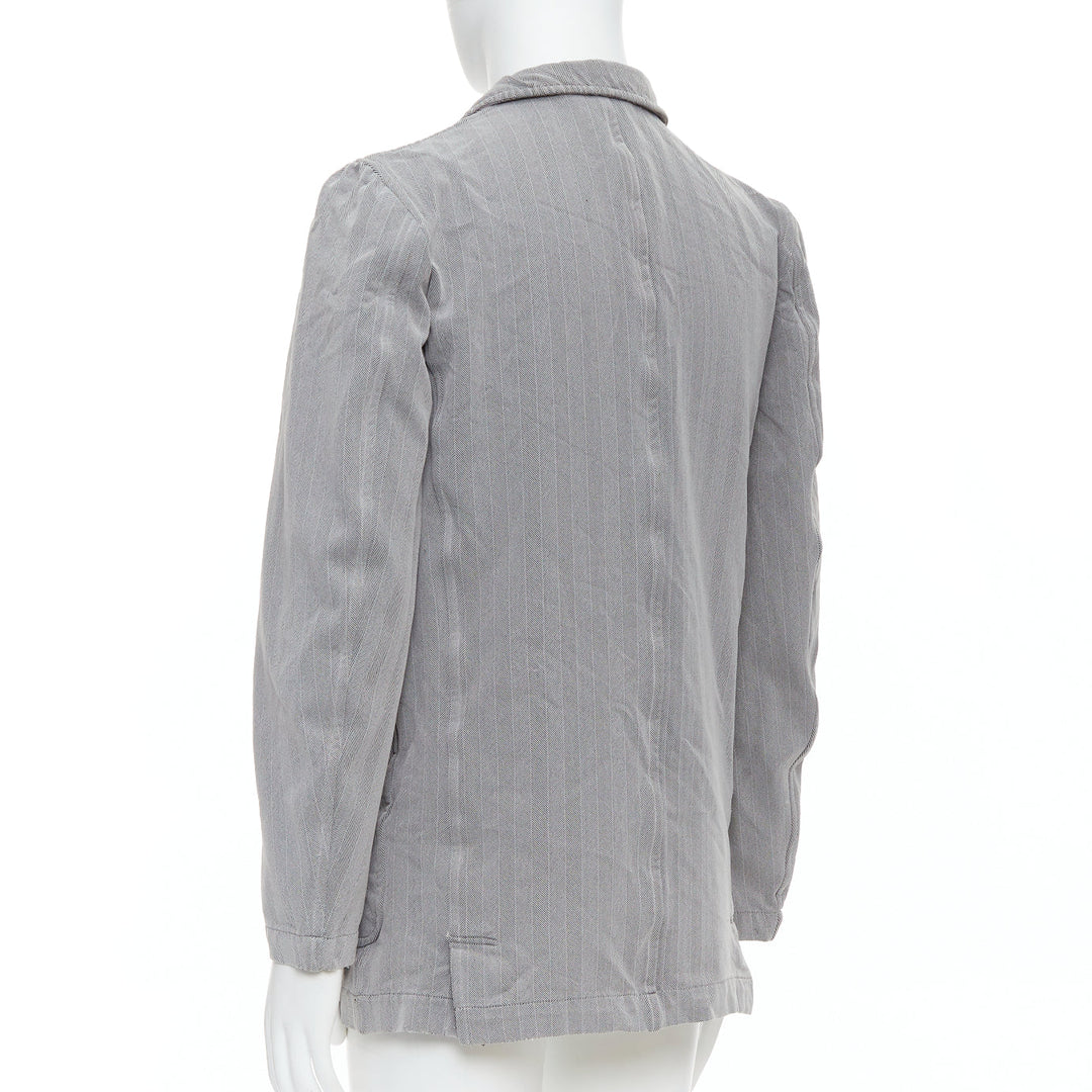 COMME DES GARCONS HOMME PLUS 1999 grey crinkle effect 3 pocket blazer M