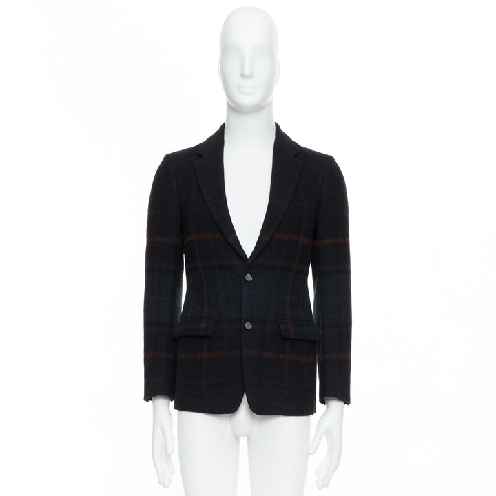 Male mannequin wearing Tomorrowland Black Wool Men Blazers in Size EU46 | Available at JHROP