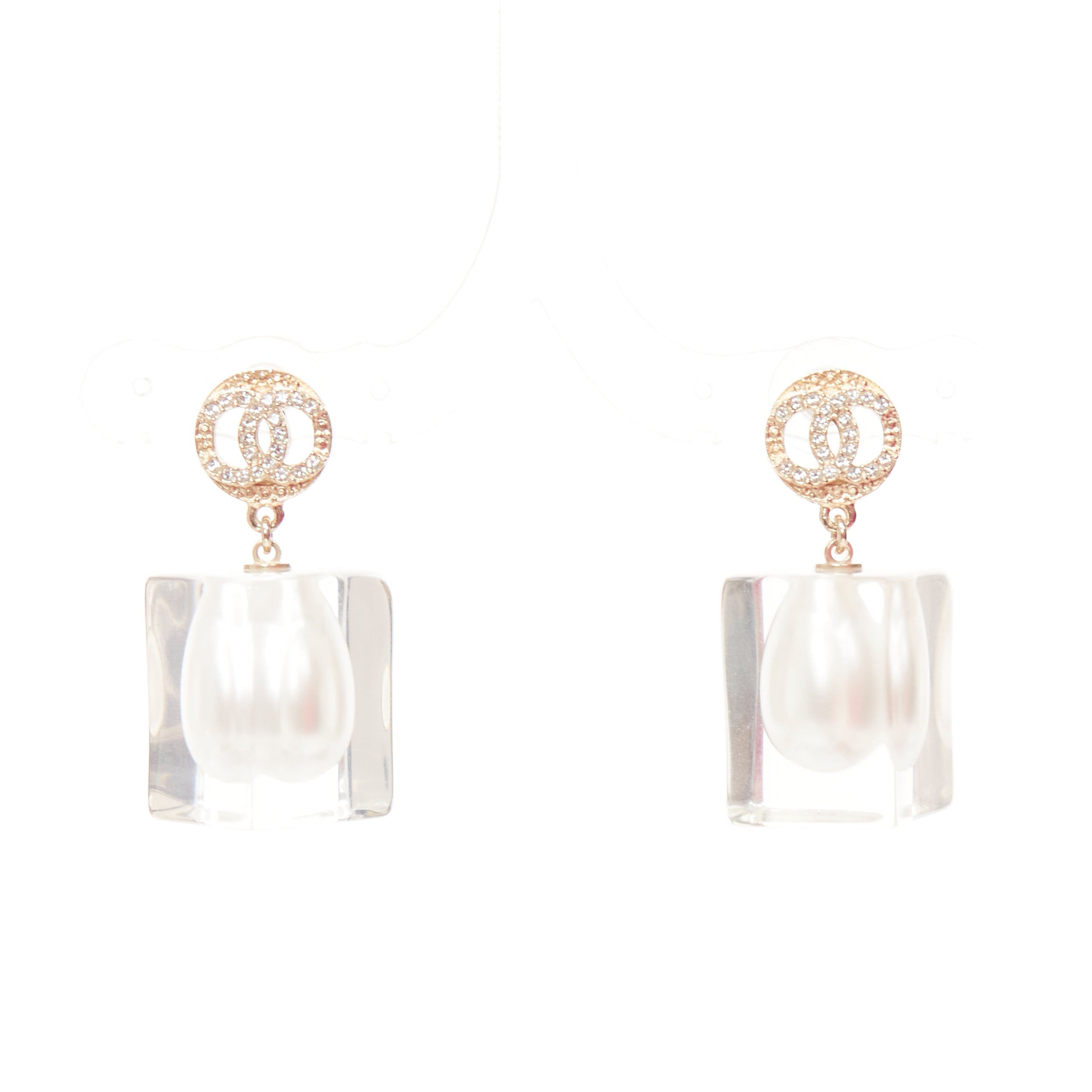 White chanel earrings top