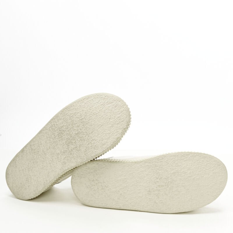 JIL SANDER light beige leather chunky rubber platform sole sneaker EU40