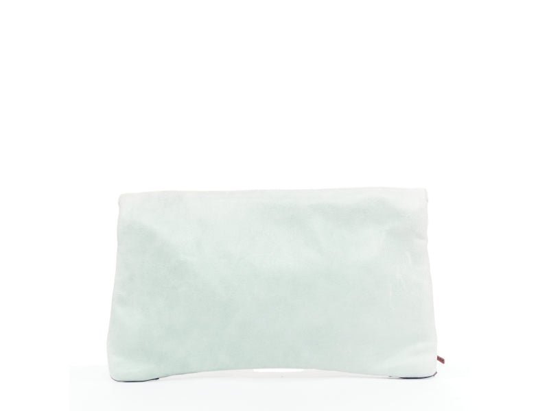 BALENCIAGA a Motocross Classic Envelope Clutch blue burgundy foldover bag