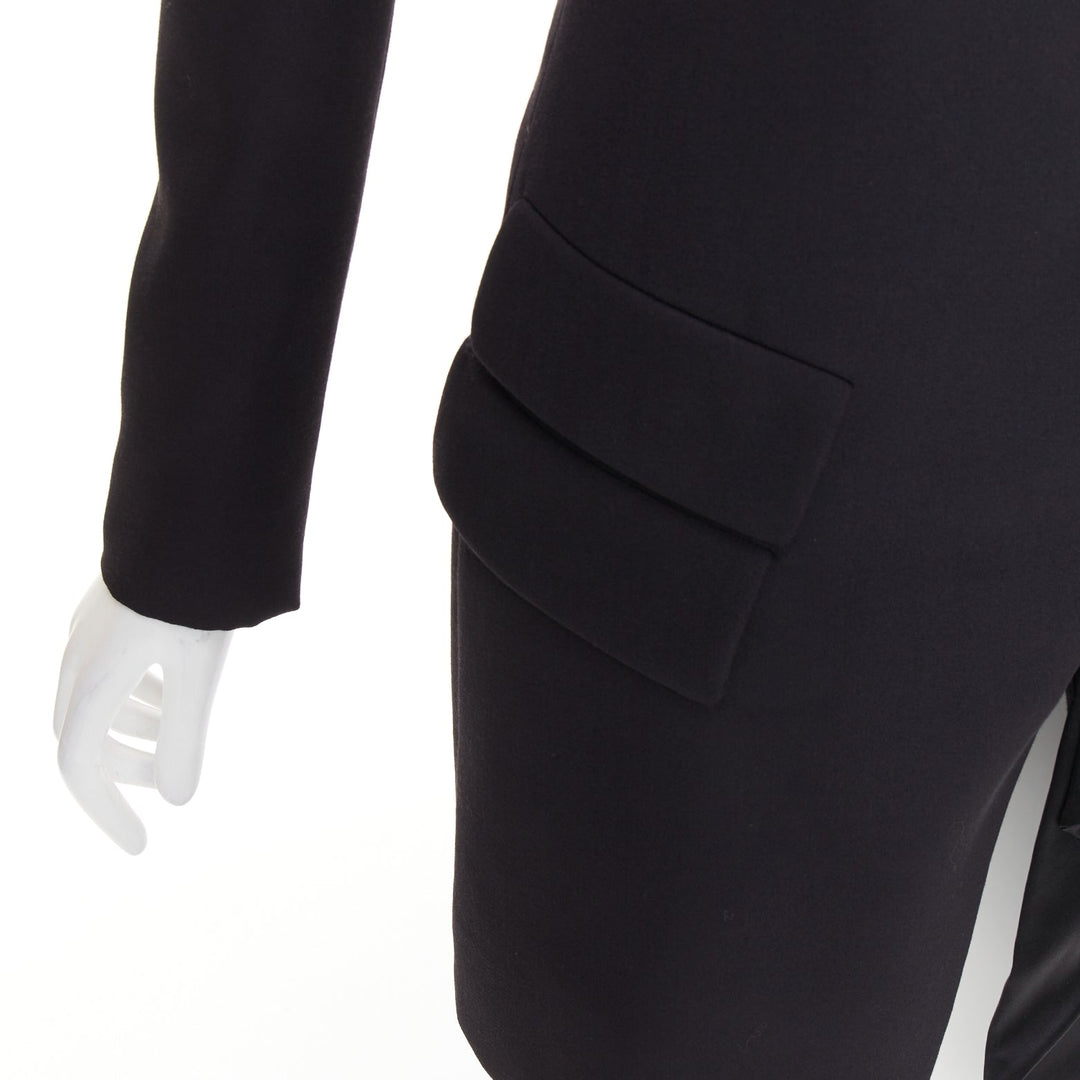 ALEXANDRE VAUTHIER COUTURE S2018 Runway black pagoda shoulder blazer dress FR36