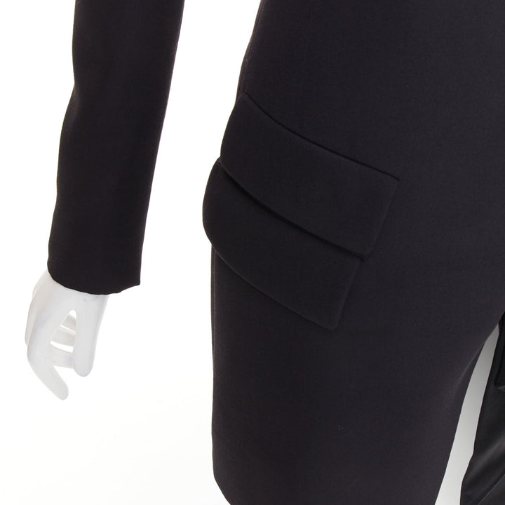 ALEXANDRE VAUTHIER COUTURE S2018 Runway black pagoda shoulder blazer dress FR36