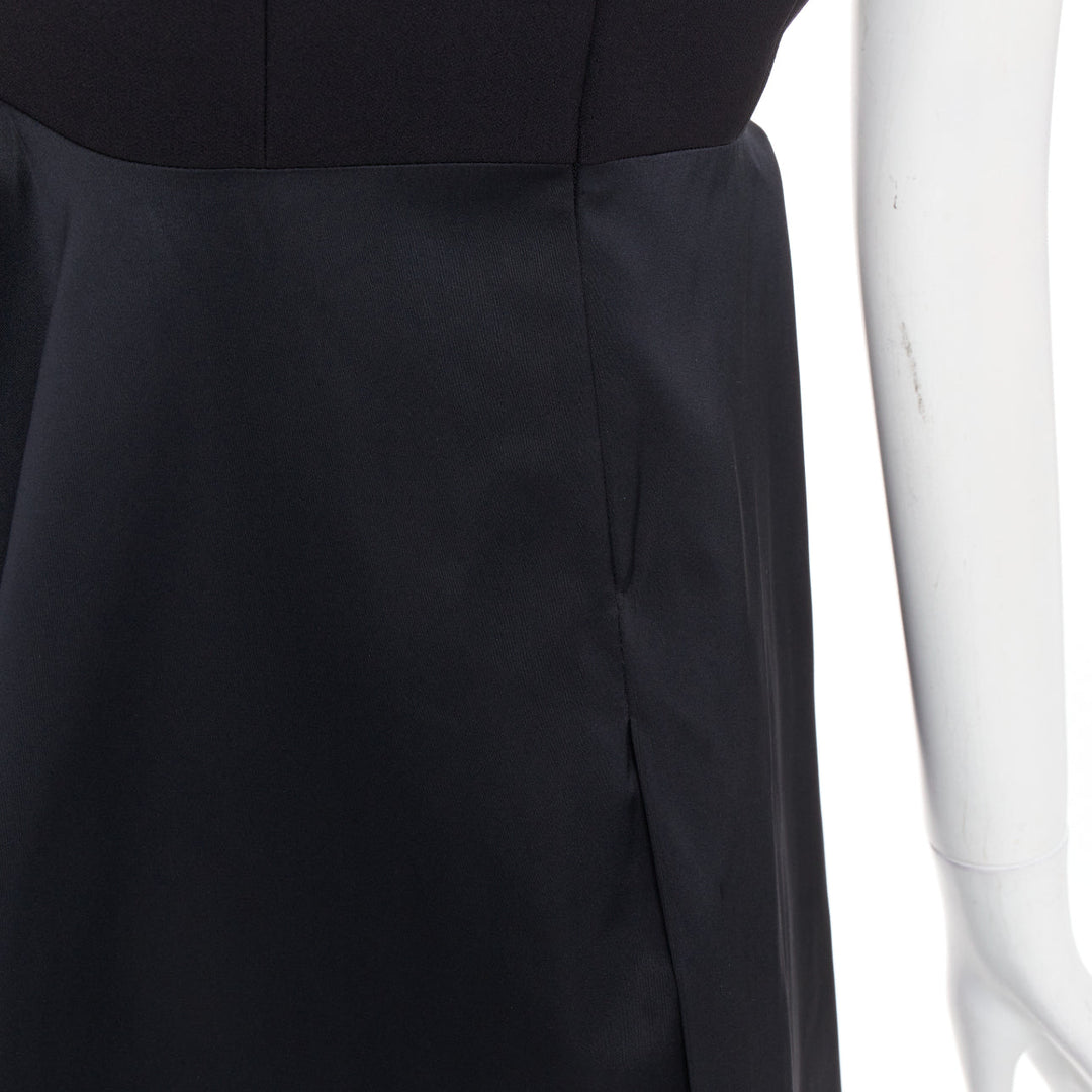 rare ALEXANDRE VAUTHIER COUTURE SS2025 Runway black taffeta train high low top