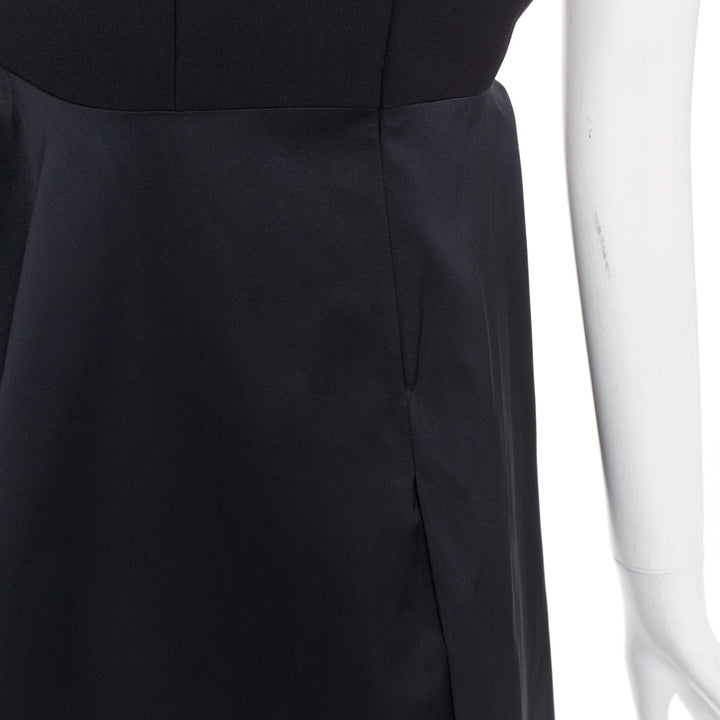 rare ALEXANDRE VAUTHIER COUTURE SS2025 Runway black taffeta train high low top