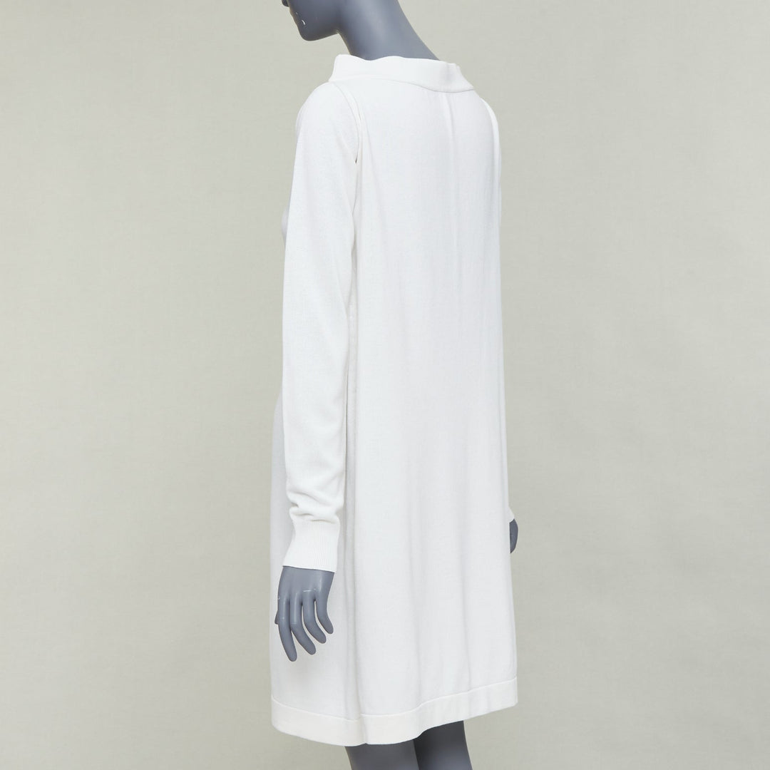 JOSEPH cream viscose blend hi bateau neck raglan sack dress FR34 XS