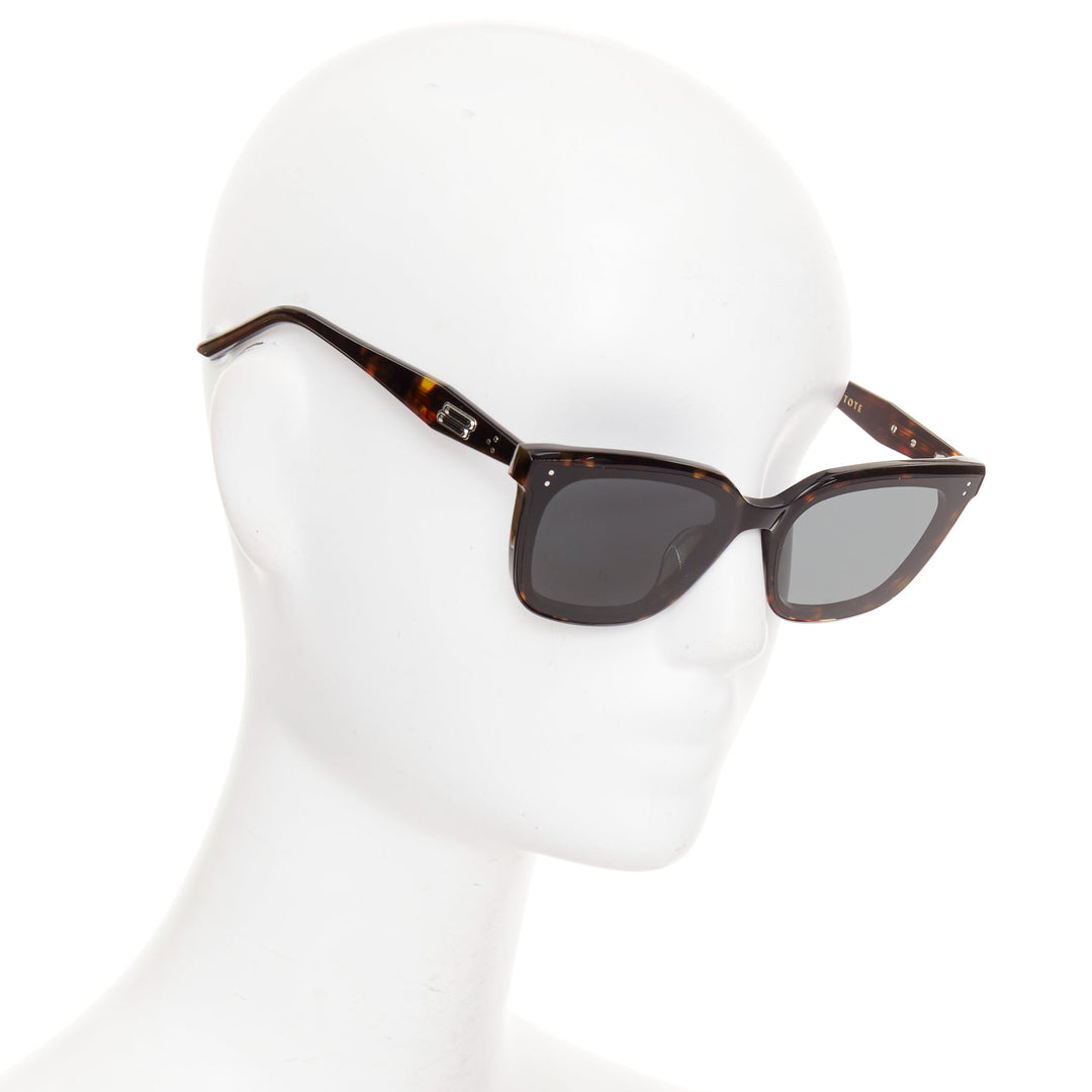 GENTLE MONSTER 2024 Tote T1 brown tortoise acetate  square frame sunglasses