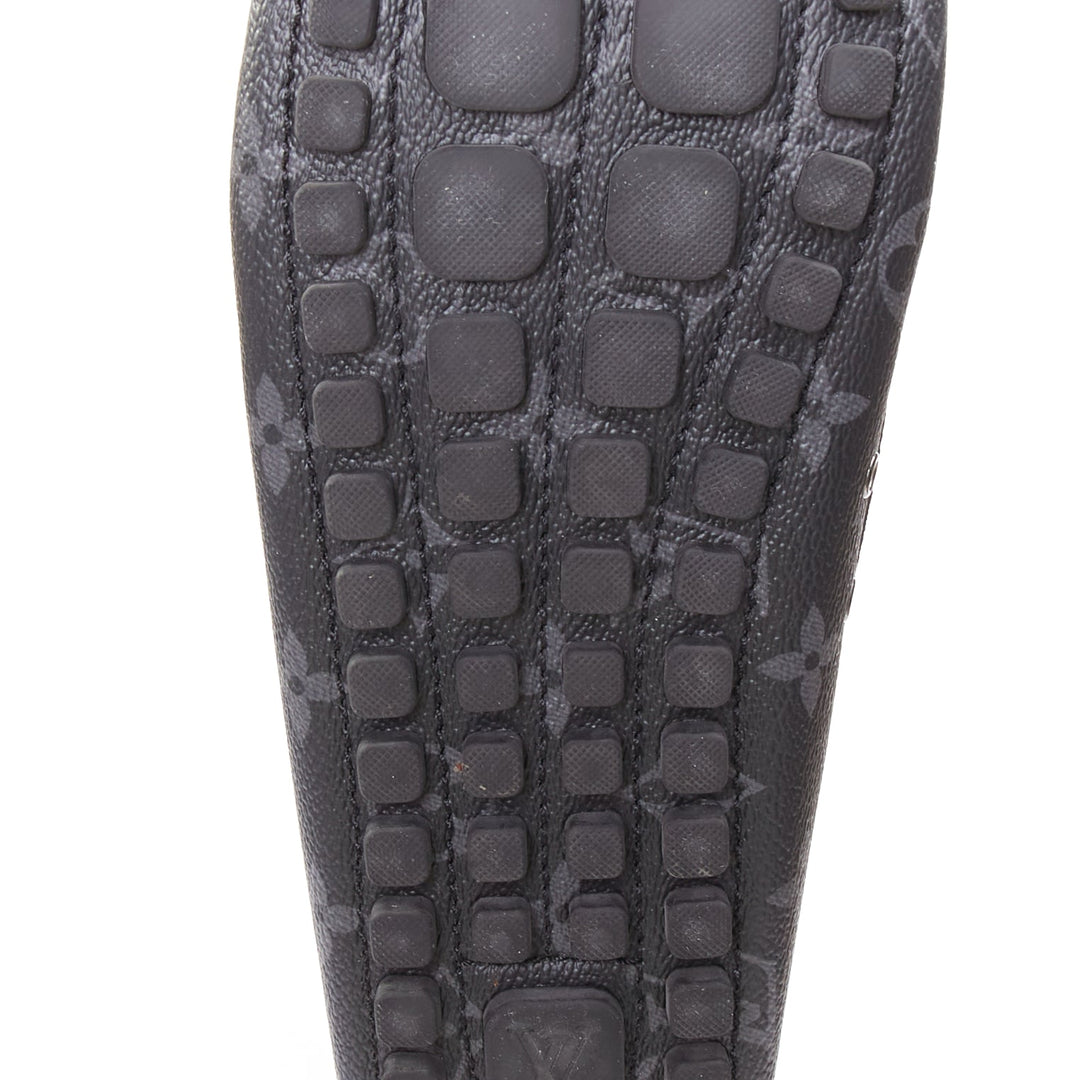 LOUIS VUITTON Arizona Eclipse grey canvas monogram mocassin EU42.5