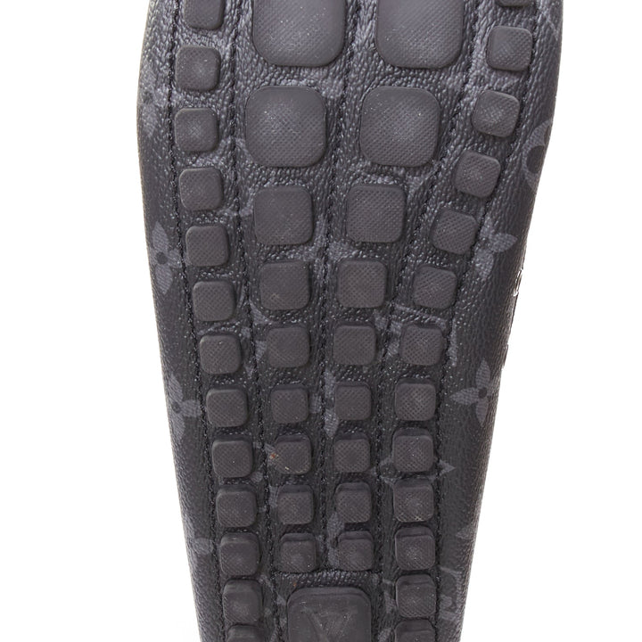 LOUIS VUITTON Arizona Eclipse grey canvas monogram mocassin EU42.5