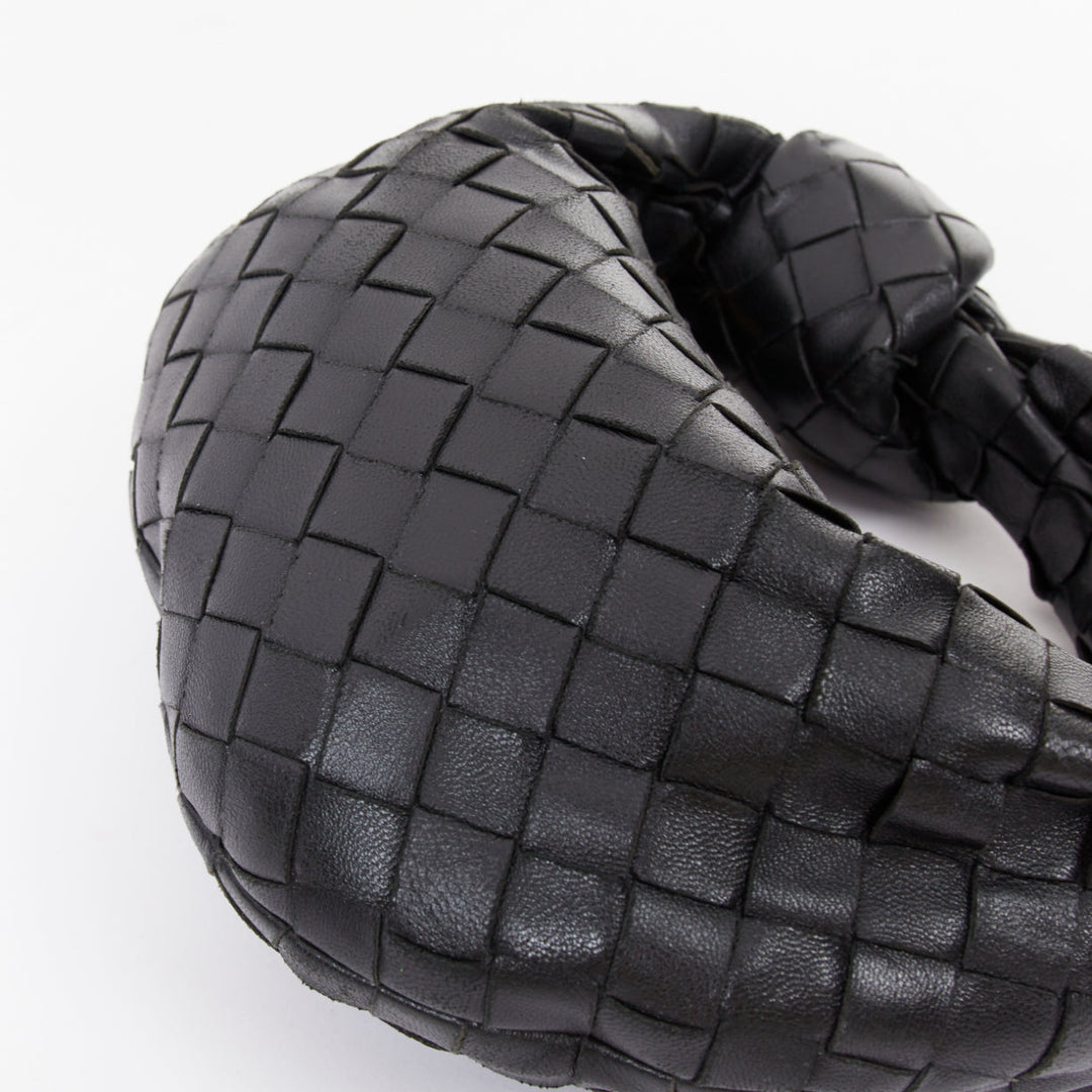 BOTTEGA VENETA 2020 Mini Jodie black Intrecciato nappa leather hobo handbag bag
