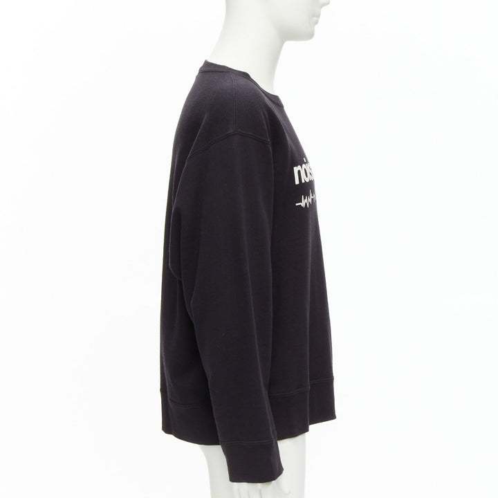 UNDERCOVER 2023 black cotton noise maker graphic crew neck sweatshirt JP3 L