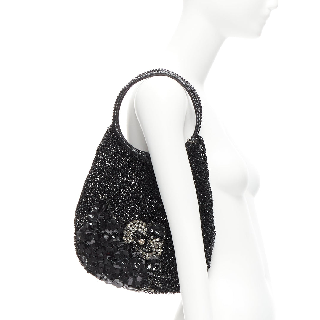 ANTEPRIMA HELLO KITTY Wire Bag black crystal leather sequin teardrop tote