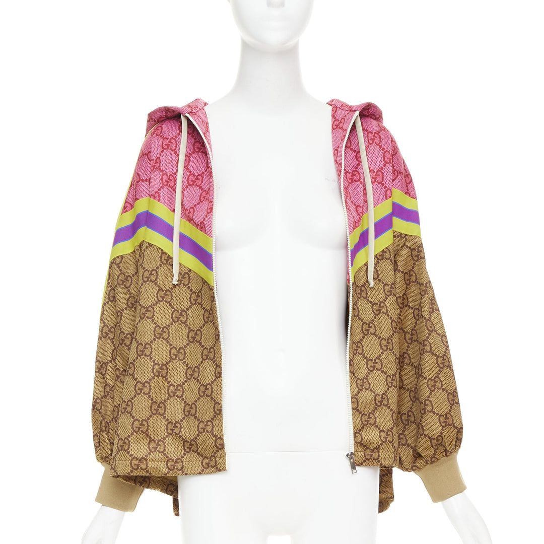 GUCCI 2019 Michele Runway GG Technical Pleats GG monogram flared track jacket XS