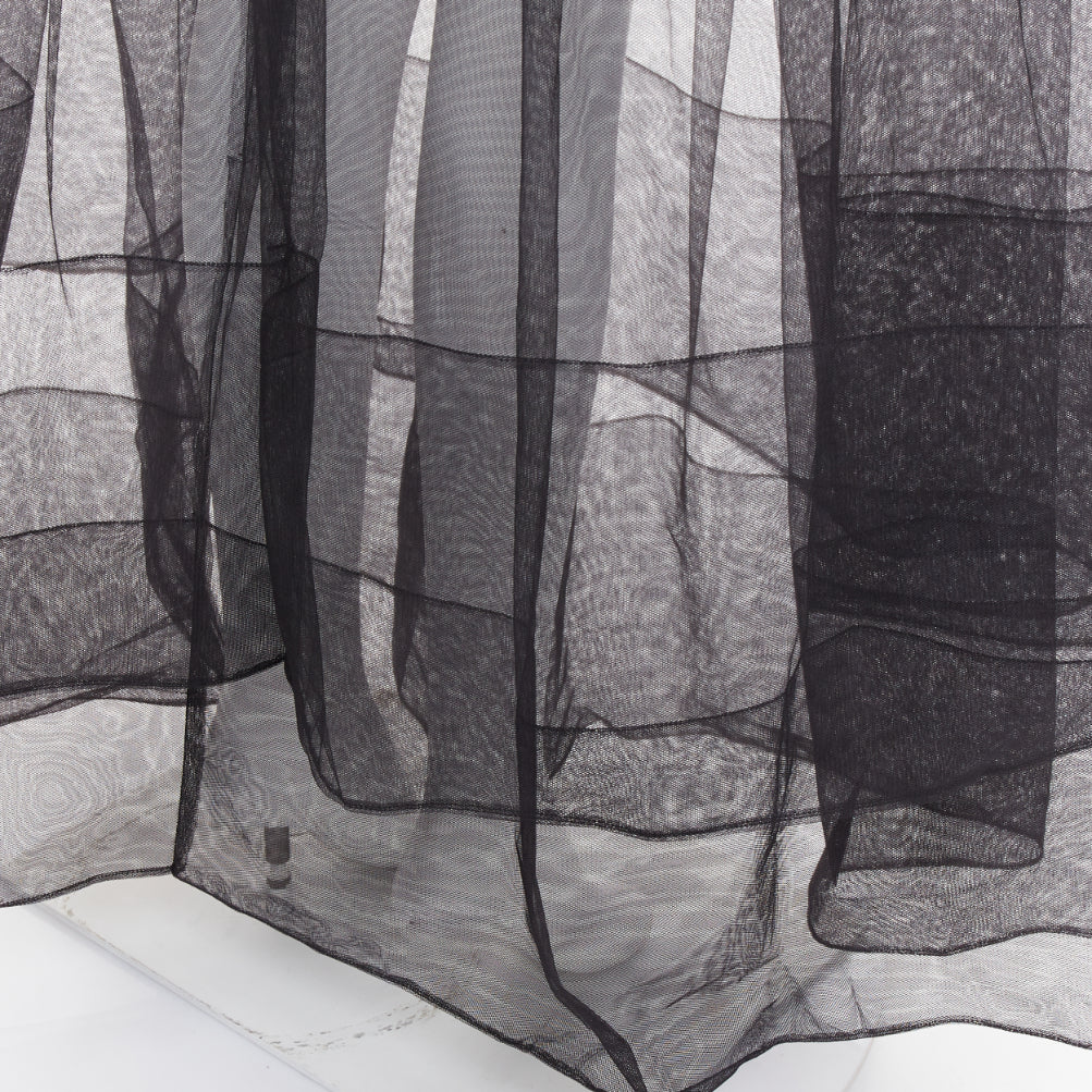 rare ALEXANDRE VAUTHIER COUTURE AW2017 Runway black sheer tulle flared dress