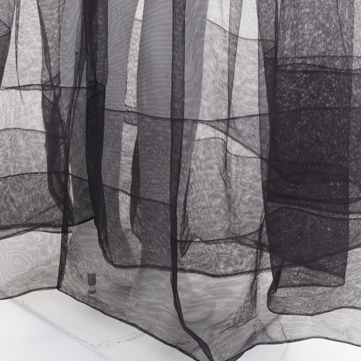 rare ALEXANDRE VAUTHIER COUTURE AW2017 Runway black sheer tulle flared dress