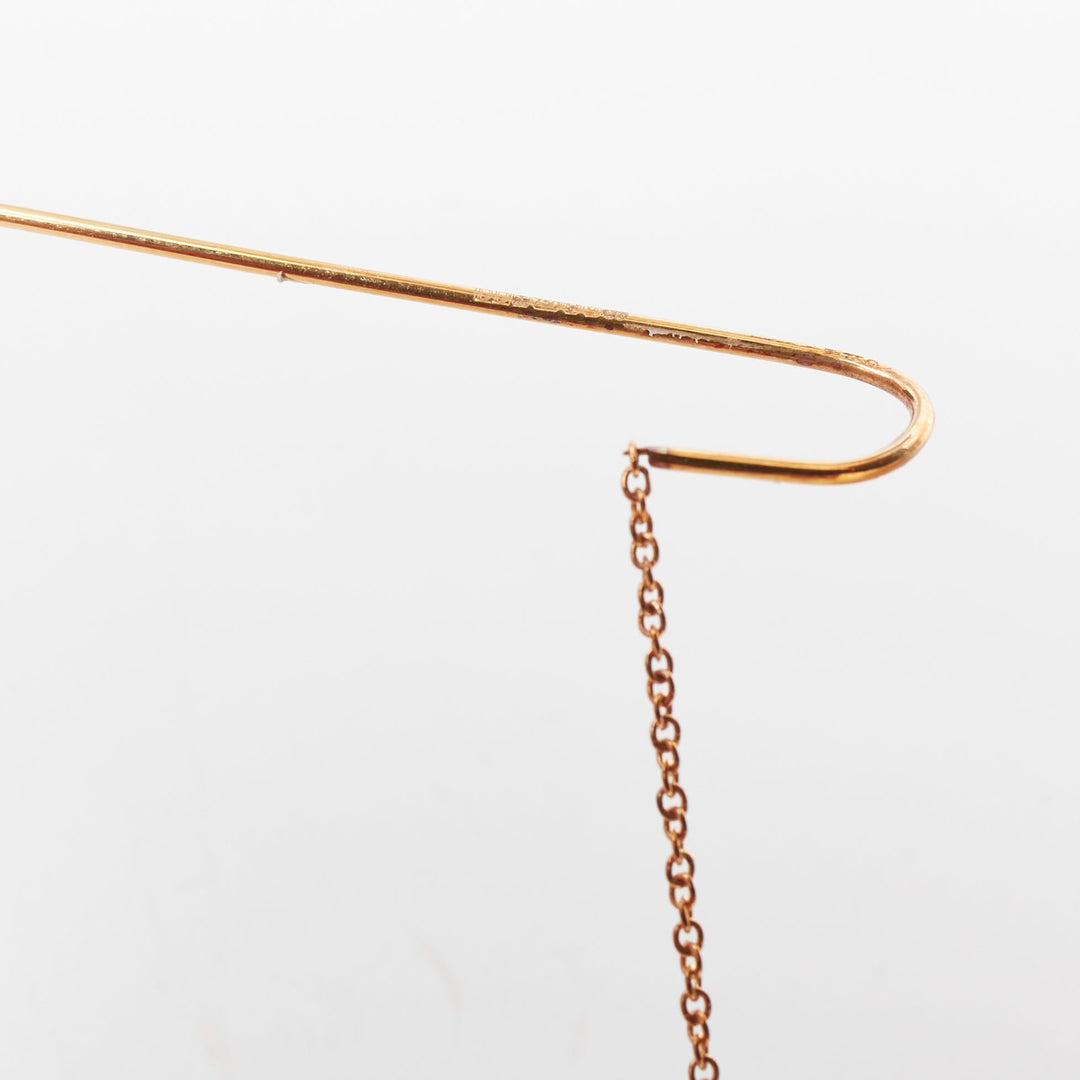 DELFINA DELETTREZ 18k yellow gold loop drop cultured pearl chain earring Single