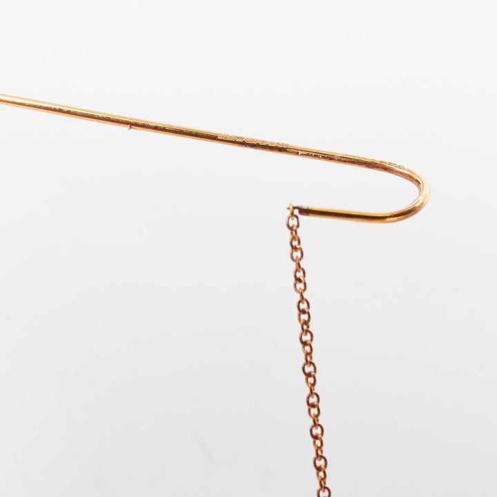 DELFINA DELETTREZ 18k yellow gold loop drop cultured pearl chain earring Single