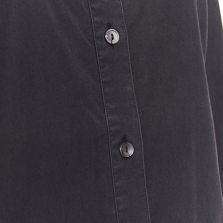 GUCCI Tom Ford charcoal grey cotton bust seam western style shirt IT42 XL