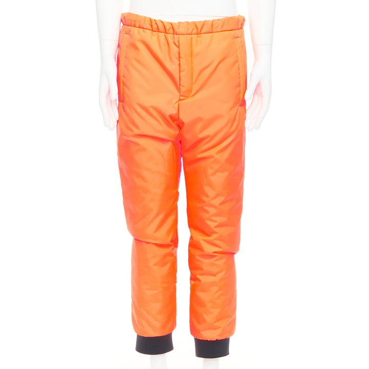 PRADA 2018 Linea Rossa SPG52M Primaloft Coral neon orange insulated pants M