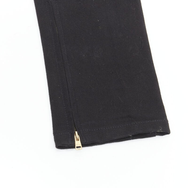 GUCCI silver dome stud embellishment waist black denim jeans IT36 XS