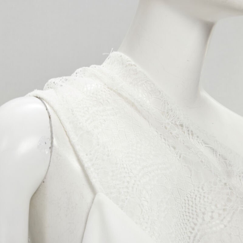 Female mannequin wearing Christopher Esber White Viscose Women Camisole in Size UK10 | Available at JHROP