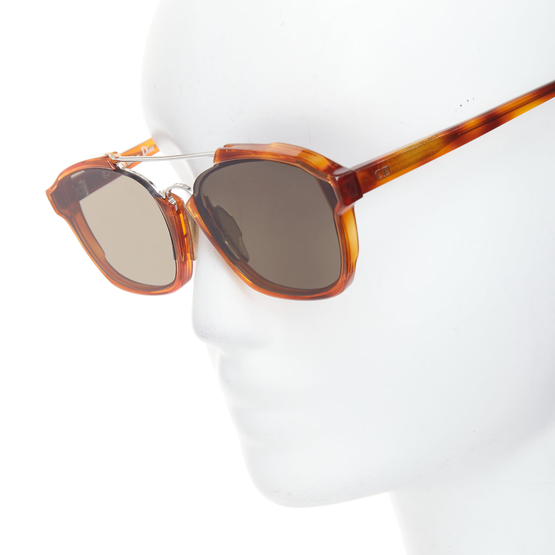 CHRISTIAN DIOR Dior Abstract brown frame grey lens sunglasses