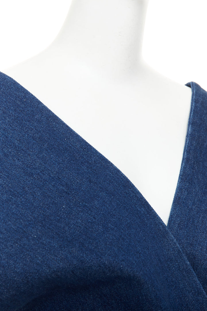 MM6 MAISON MARGIELA 2021 Runway Denim Salopette wrap flared jumpsuit IT40 S