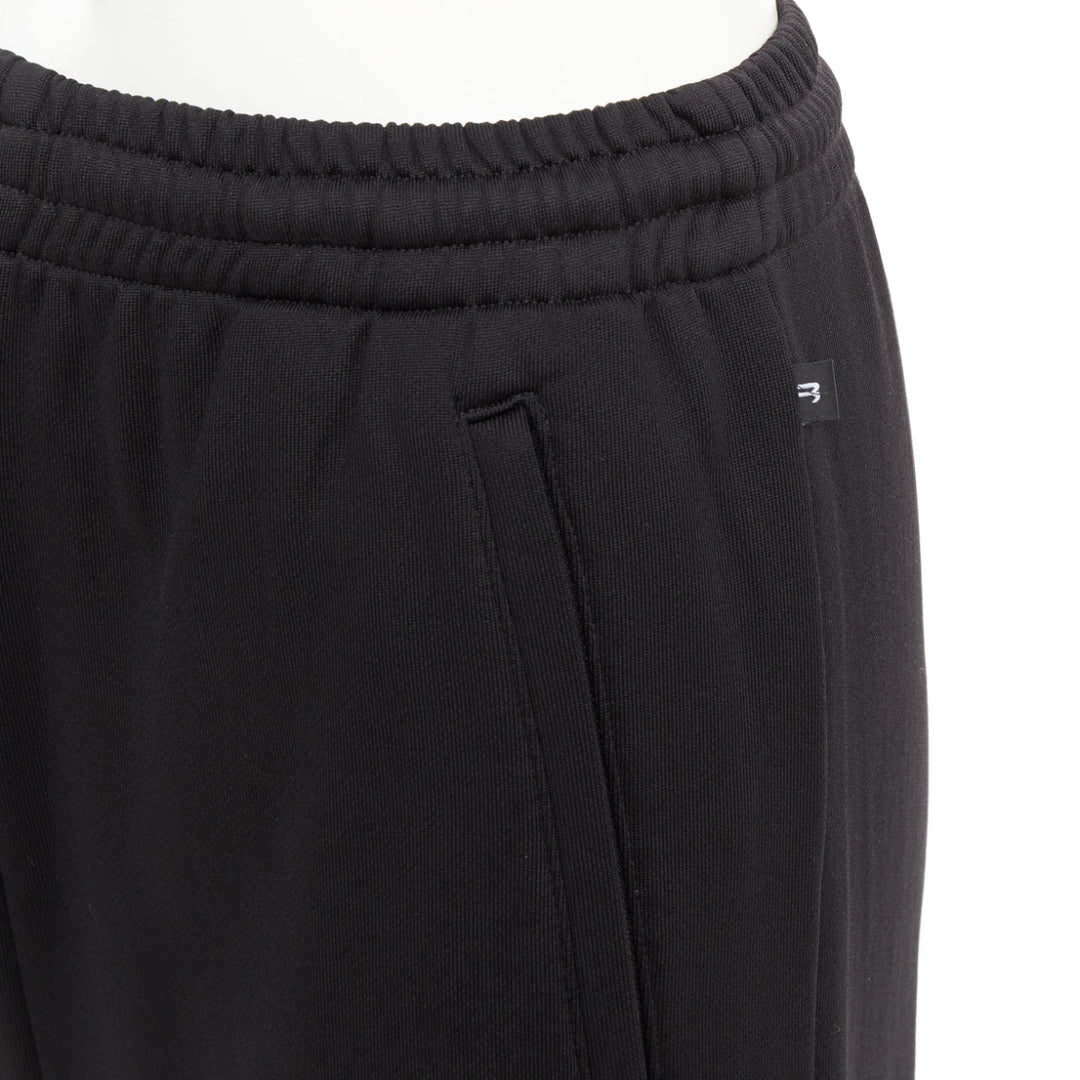 BALENCIAGA 2021 Demna high waist side zip flare knit jogger pants FR34 XS