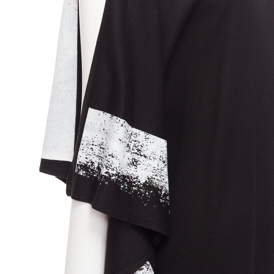 LIMI FEU black LF printed asymmetric sleeveless scoop neck tank dress S