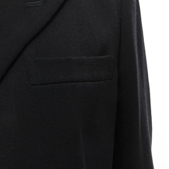 vintage COMME DES GARCONS 1988 black wool plunge neck pullover blazer jacket S