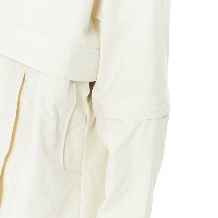 GUCCI NORTH FACE light beige nylon windbreaker anorak pullover jacket S