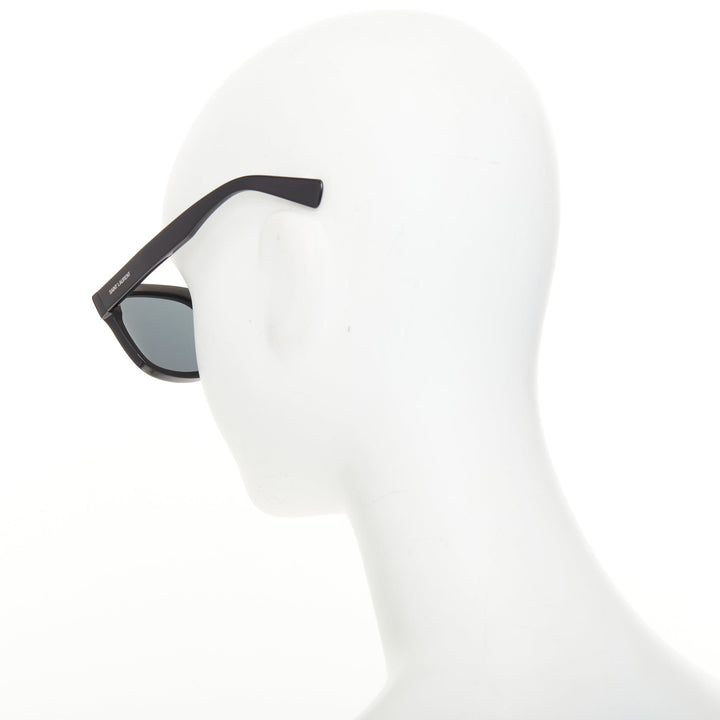 SAINT LAURENT 2022 SL558 black bold square glossy acetate sunglasses shades