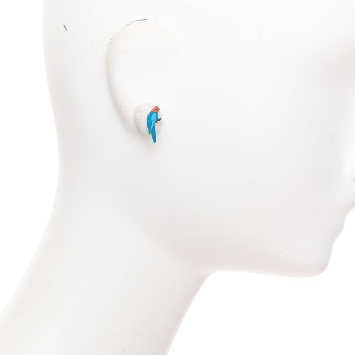 rare CELINE 2017 Phoebe Philo Animalerie Birdcage asymmetric drop stud earring