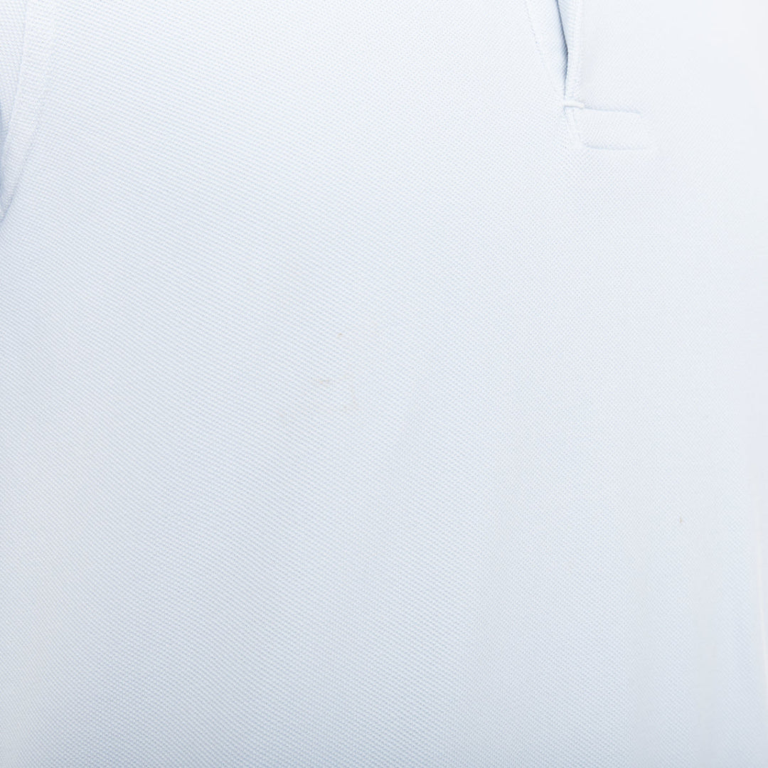 TOM FORD light blue cotton TF logo hem pique polo shirt IT48 M